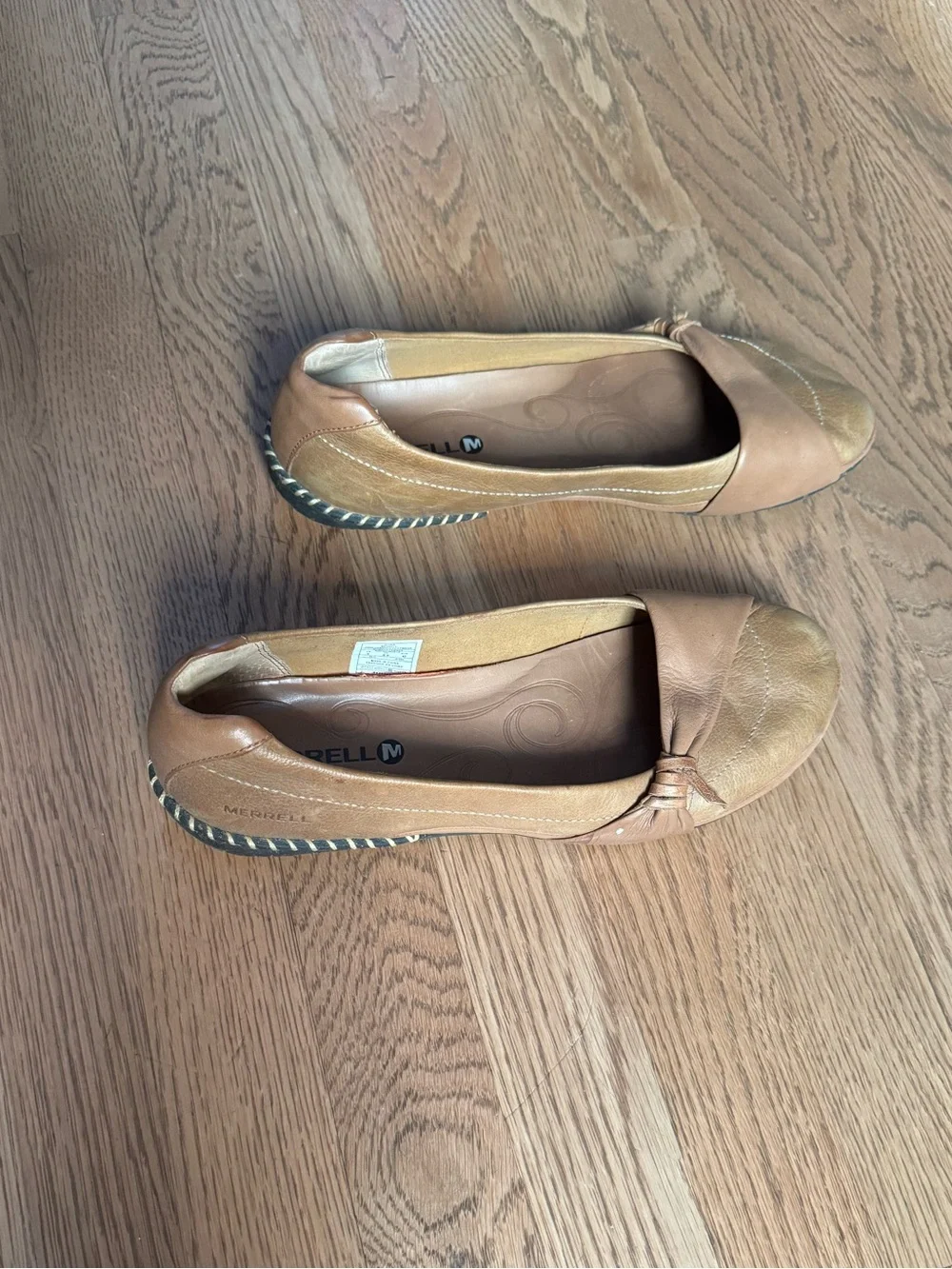 Merrell Women's Tan & Caramel Leather Ballet Flats